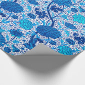 William Morris Jacobean Floral, Cobalt Blue Cadeaupapier (Hoek)