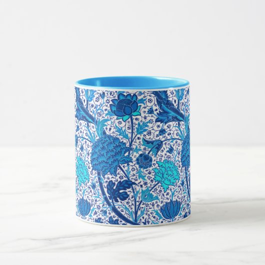 William Morris Jacobean Floral, Cobalt Blue Mok (Midden)