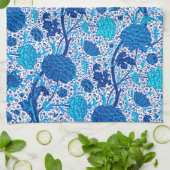 William Morris Jacobean Floral, Cobalt Blue Theedoek (Gevouwen)