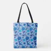 William Morris Jacobean Floral, Cobalt Blue Tote Bag (Achterkant)
