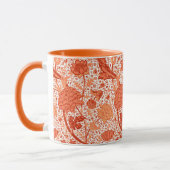 William Morris Jacobean Floral, Coral Oranje Mok (Links)