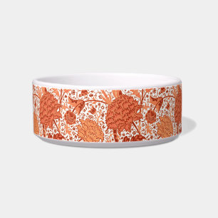 William Morris Jacobean Floral, Coral Oranje Voerbakje