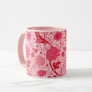 William Morris Jacobean Floral, Coral Pink Mok
