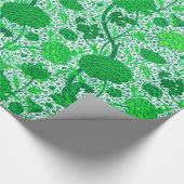 William Morris Jacobean Floral, Emerald Green Cadeaupapier (Hoek)