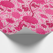 William Morris Jacobean Floral, Fuchsia Pink Cadeaupapier (Hoek)