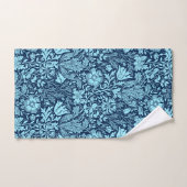 William Morris Jacobean Floral - Indigo Blue Bad Handdoek (Handdoek)