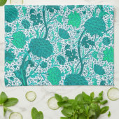 William Morris Jacobean Floral, Turquoise Theedoek (Gevouwen)