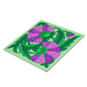 William Morris Jacobean, Orchid Paars en Green Tegeltje (Zijkant)