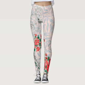 WILLIAM MORRIS JAPANSE PRINT PARROT LEGGINGS