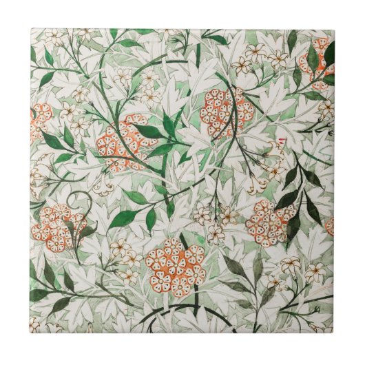 William Morris Jasminbloem Tegeltje (Voorkant)