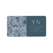 WILLIAM MORRIS JASMINE ADRES ETIKET (Voorkant)