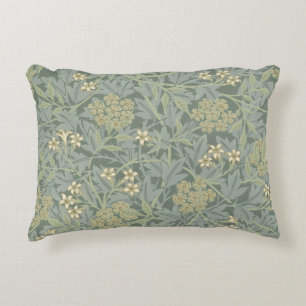 William Morris Jasmine Blauw Groene Botanische Kun Accent Kussen