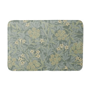 William Morris Jasmine Blauw Groene Botanische Kun Badmat