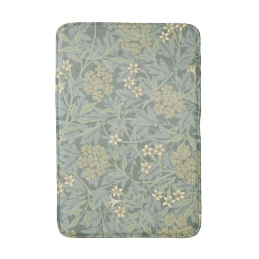 William Morris Jasmine Blauw Groene Botanische Kun Badmat (Voorkant Verticaal)