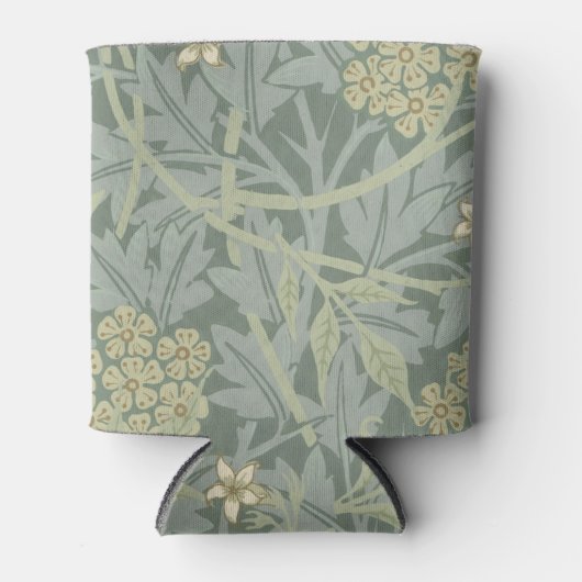 William Morris Jasmine Blauw Groene Botanische Kun Blikjeskoeler (Voorkant)