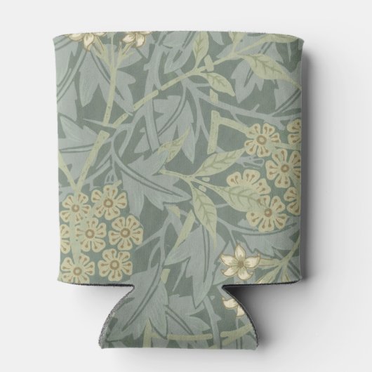 William Morris Jasmine Blauw Groene Botanische Kun Blikjeskoeler (Achterkant)