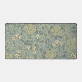 William Morris Jasmine Blauw Groene Botanische Kun Bureaumat (Voorkant)