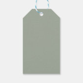 William Morris Jasmine Blauw Groene Botanische Kun Cadeaulabel (Achterkant)