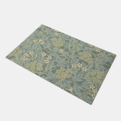 William Morris Jasmine Blauw Groene Botanische Kun Deurmat (Schuin)