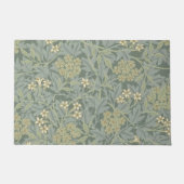 William Morris Jasmine Blauw Groene Botanische Kun Deurmat (Voorkant)