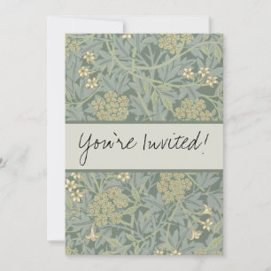 William Morris Jasmine Blauw Groene Botanische Kun Kaart