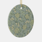 William Morris Jasmine Blauw Groene Botanische Kun Keramisch Ornament (Rechts)