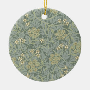 William Morris Jasmine Blauw Groene Botanische Kun Keramisch Ornament