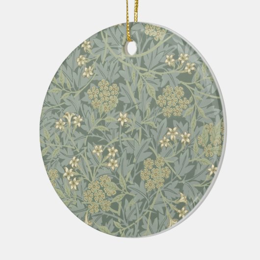 William Morris Jasmine Blauw Groene Botanische Kun Keramisch Ornament (Links)