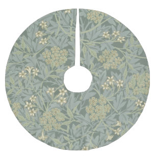 William Morris Jasmine Blauw Groene Botanische Kun Kerstboom Rok