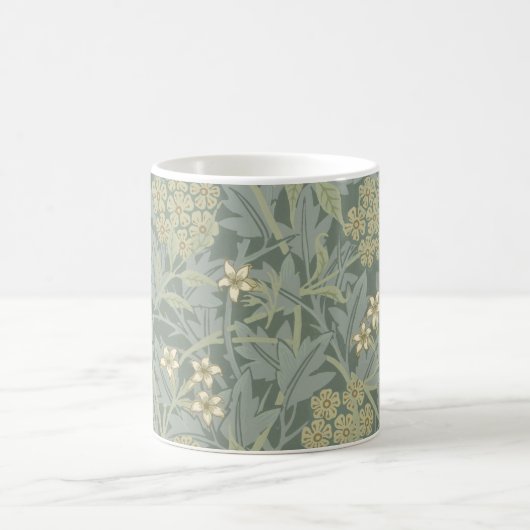 William Morris Jasmine Blauw Groene Botanische Kun Koffiemok (Center)