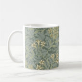 William Morris Jasmine Blauw Groene Botanische Kun Koffiemok (Links)