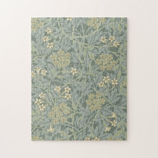 William Morris Jasmine Blauw Groene Botanische Kun Legpuzzel (Verticaal)