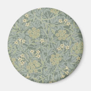 William Morris Jasmine Blauw Groene Botanische Kun Magneet