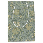 William Morris Jasmine Blauw Groene Botanische Kun Medium Cadeauzakje (Voorkant)