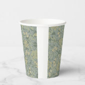 William Morris Jasmine Blauw Groene Botanische Kun Papieren Bekers (Rechts)