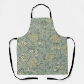 William Morris Jasmine Blauw Groene Botanische Kun Schort (Voorkant)