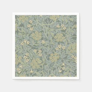 William Morris Jasmine Blauw Groene Botanische Kun Servet