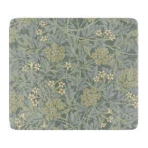 William Morris Jasmine Blauw Groene Botanische Kun Snijplank