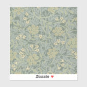 William Morris Jasmine Blauw Groene Botanische Kun Sticker (Vel)