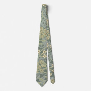 William Morris Jasmine Blauw Groene Botanische Kun Stropdas