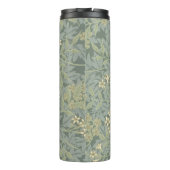 William Morris Jasmine Blauw Groene Botanische Kun Thermosbeker (Achterkant)
