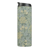 William Morris Jasmine Blauw Groene Botanische Kun Thermosbeker (Geroteerd rechts)