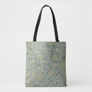 William Morris Jasmine Blauw Groene Botanische Kun Tote Bag