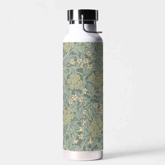 William Morris Jasmine Blauw Groene Botanische Kun Waterfles (Links)