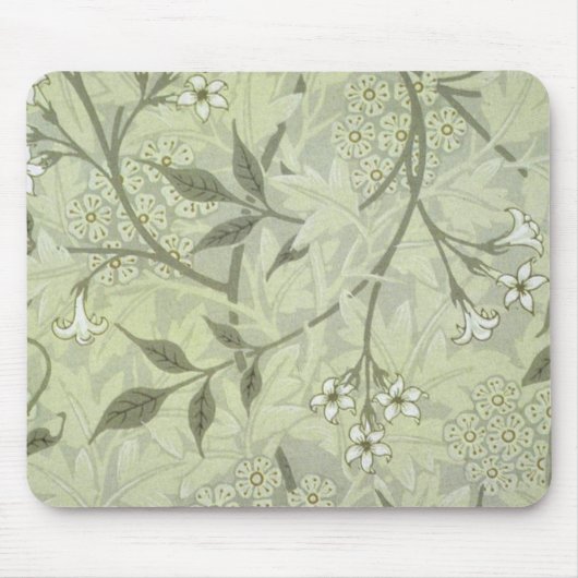William Morris Jasmine Bloem Behang Kunst Muismat (Voorkant)