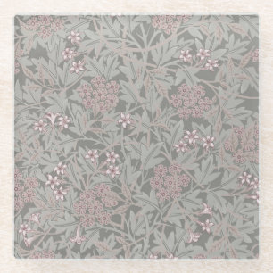 William Morris Jasmine Bloempatroon Glazen Onderzetter