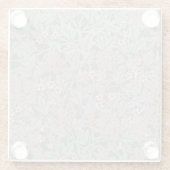 William Morris Jasmine Bloempatroon Glazen Onderzetter (Achterkant)