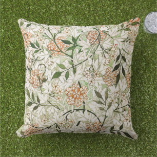 William Morris Jasmine Bloesem Tuinontwerp Buitenkussen