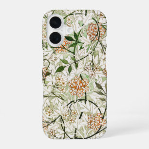 William Morris Jasmine Bloesem Tuinontwerp iPhone 16 Hoesje