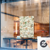 William Morris Jasmine Bloesem Tuinontwerp Raamsticker (Cafe Raam)